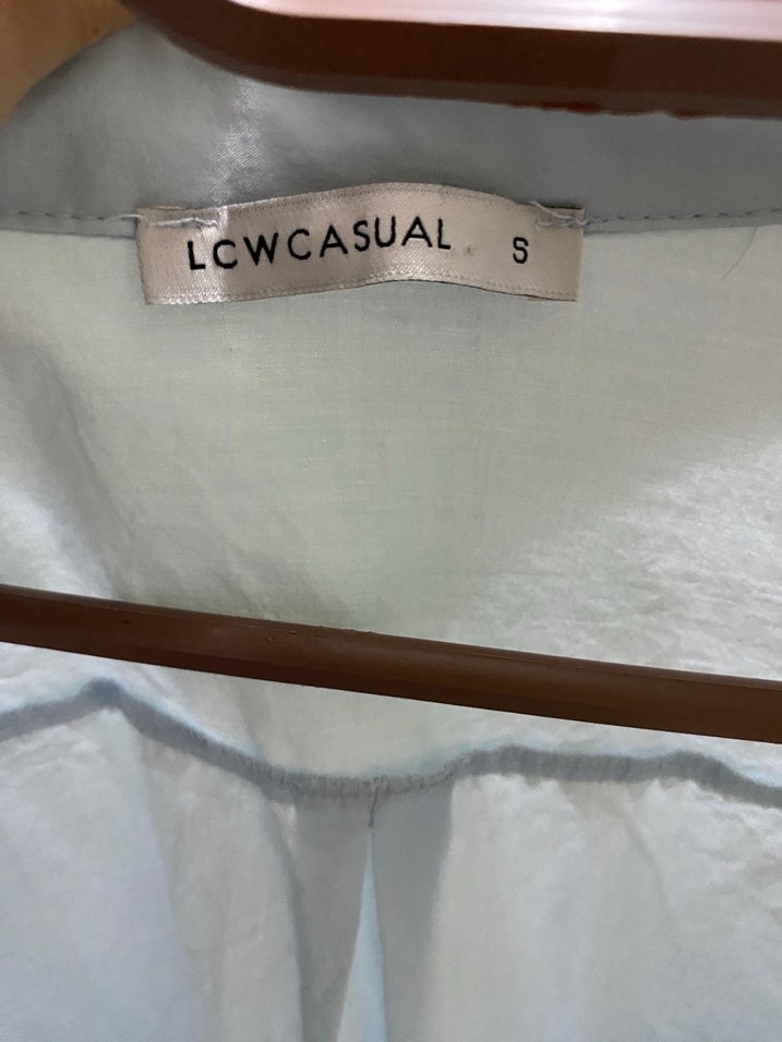 LC Waikiki Mavi OversizeUzun Kollu Gömlek - Görsel 3