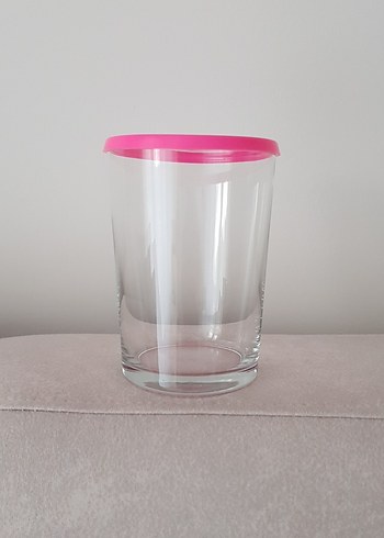LAV Pembe Kapaklı 5'li Cam Saklama Kabı 520cc - Görsel 4