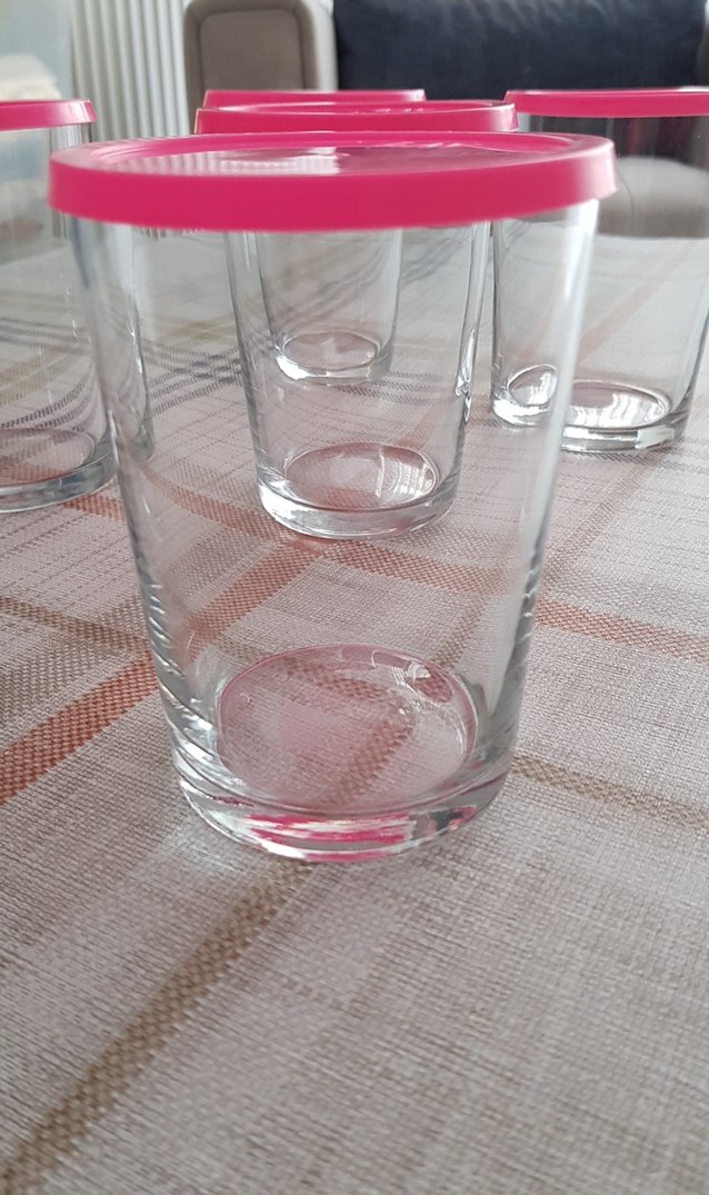 LAV Pembe Kapaklı 5'li Cam Saklama Kabı 520cc - Görsel 3