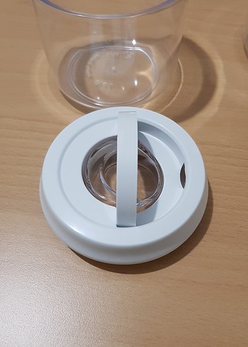 Beyaz Vakumlu Kapak Şeffaf Saklama Kavanozları 3 lü set - Görsel 10