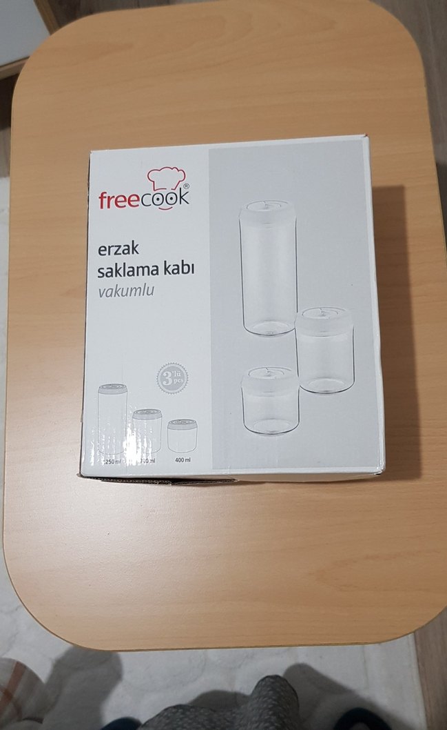 Beyaz Vakumlu Kapak Şeffaf Saklama Kavanozları 3 lü set - Görsel 2
