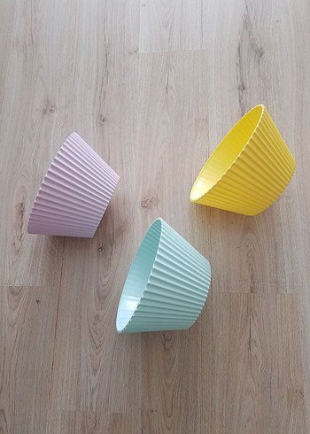 Pastel Renkli Plastik Kase Seti 3 adet 4 litre - Görsel 3