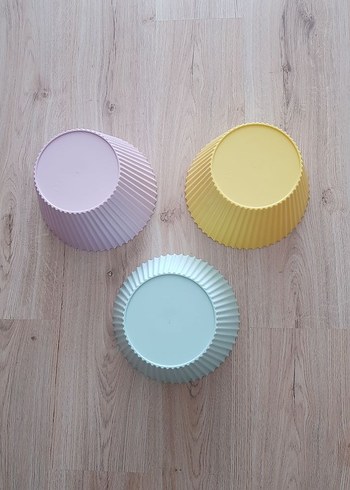 Pastel Renkli Plastik Kase Seti 3 adet 4 litre - Görsel 4