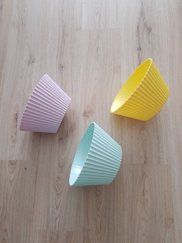 Pastel Renkli Plastik Kase Seti 3 adet 4 litre - Görsel 3