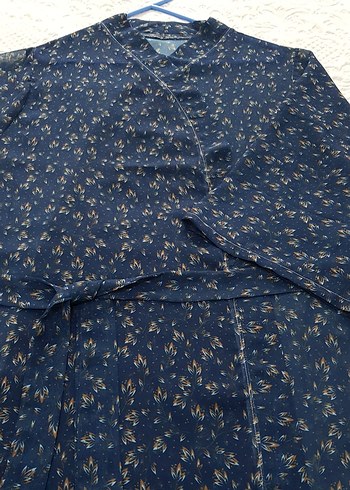 Lacivert  Bağlamalı Bohem Kimono - Görsel 10