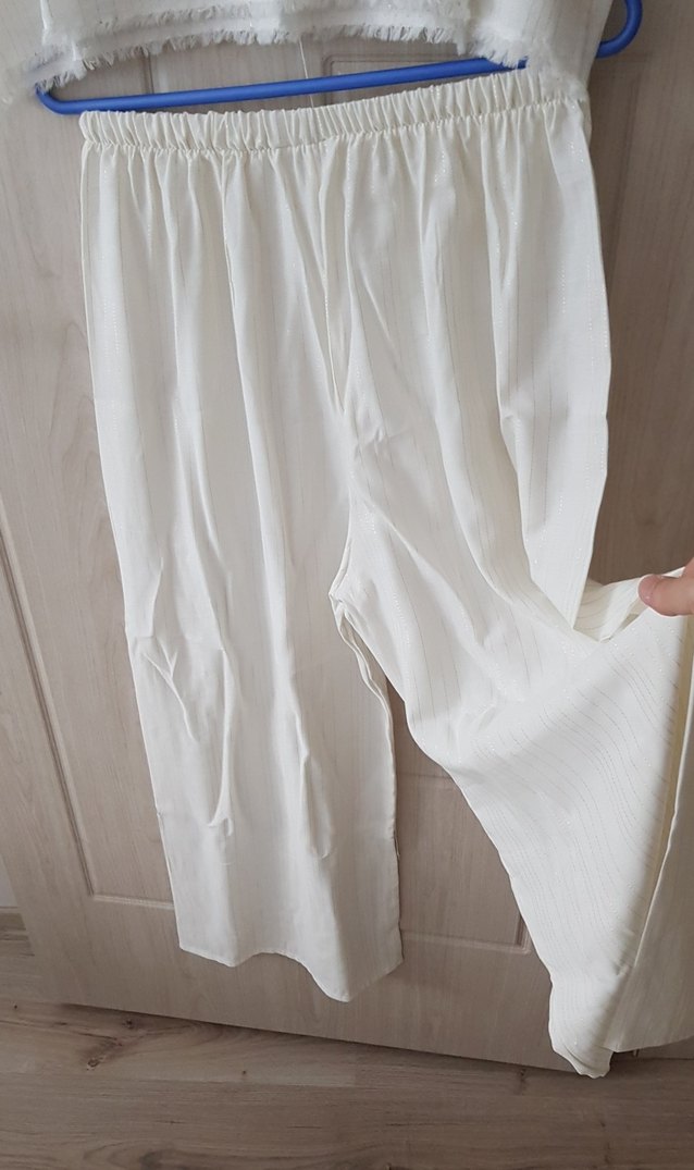 pareo ikili takım crop buluz lastikli salaş pantolon - Görsel 4