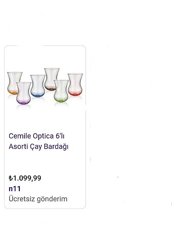 CEMİLE 6 LI ASORTI ÇAY BARDAĞI 150cc - Görsel 7