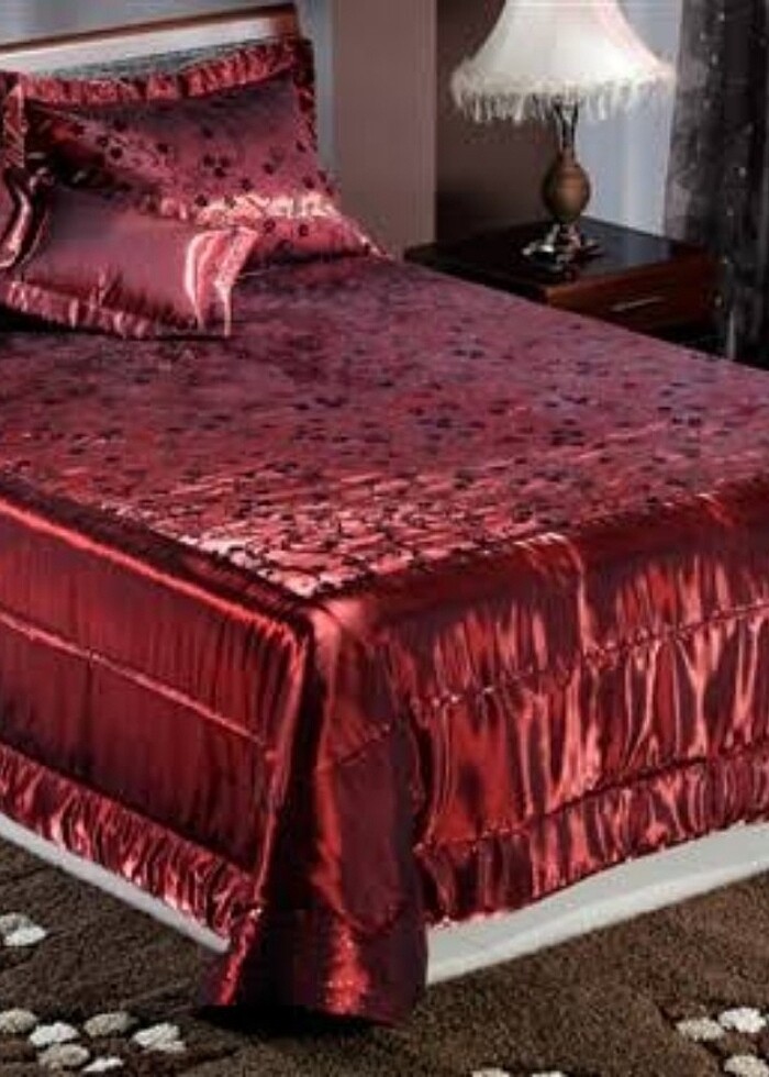 İstikbal bordo yatak örtüsü 260 x 270 çeyiz - Görsel 2