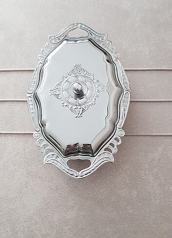 Krom paslamnaz çelik antika lokumluk şekerlik sunumluk - Görsel 5