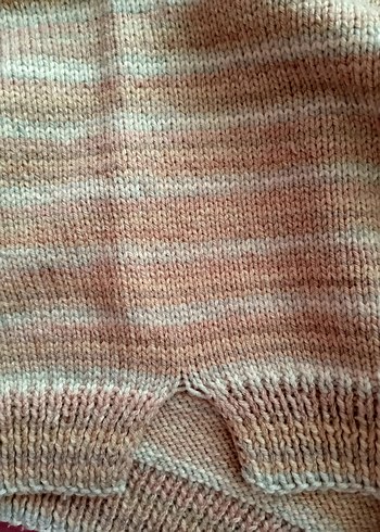 Bej Bohem el örgüsü süveter - Görsel 5