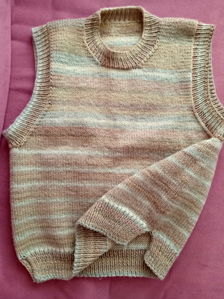 Bej Bohem el örgüsü süveter - Görsel 2