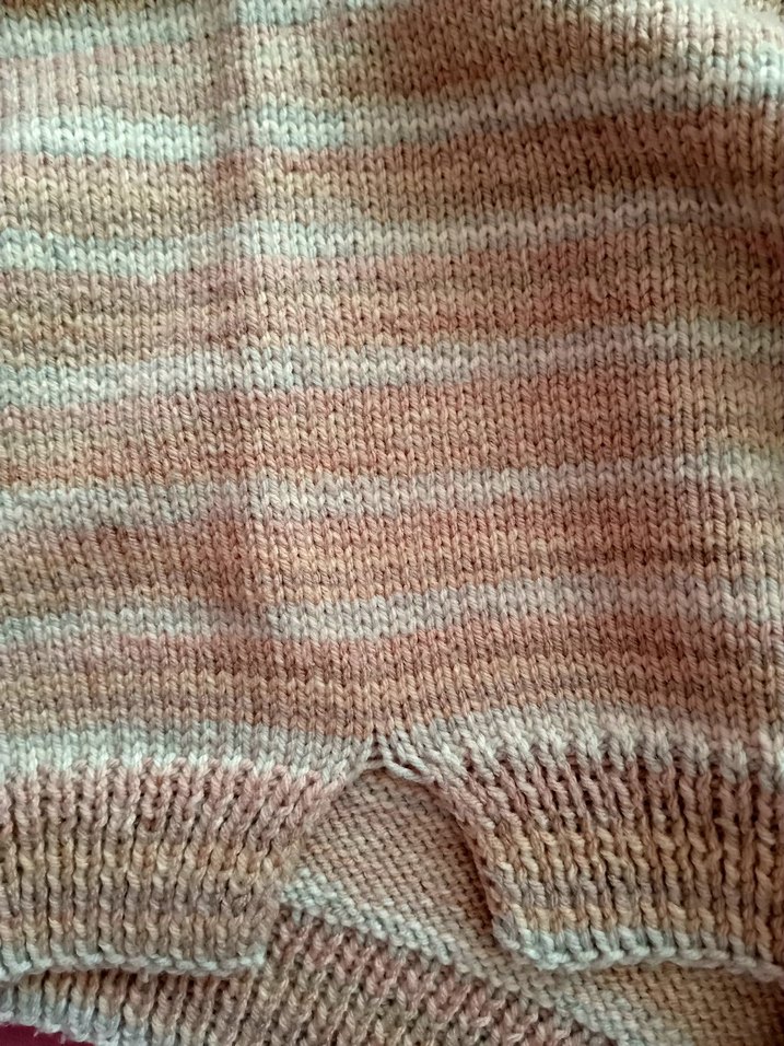 Bej Bohem el örgüsü süveter - Görsel 5