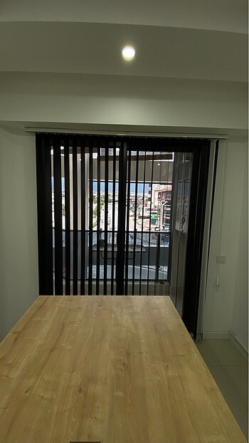 Beden siyah Renk Ofis Dikey Siyah Blackout Store Perde