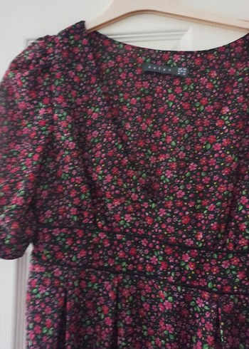 38 Beden bordo Renk V Yaka Bordo Bohem Midi Elbise
