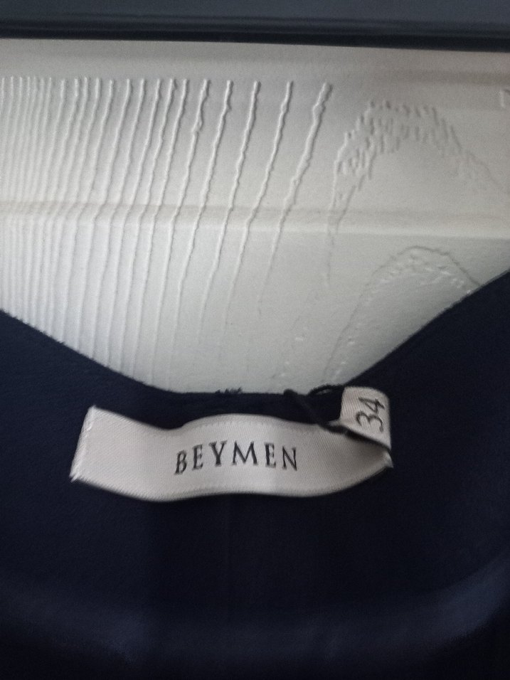 Kadın Lacivert Kemerli Kumaş Pantolon - Görsel 3