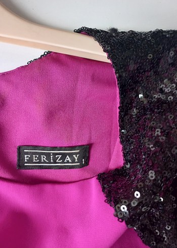 Uzun Kollu Mor Drapeli Gece Elbisesi - Görsel 3