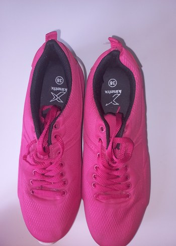 Pembe Bağcıklı Kadın Spor Ayakkabı - Görsel 4