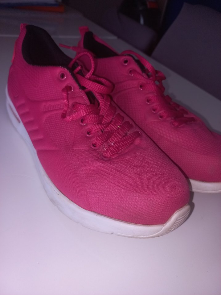 Pembe Bağcıklı Kadın Spor Ayakkabı - Görsel 3