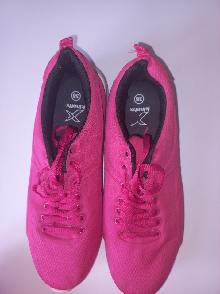 Pembe Bağcıklı Kadın Spor Ayakkabı - Görsel 4