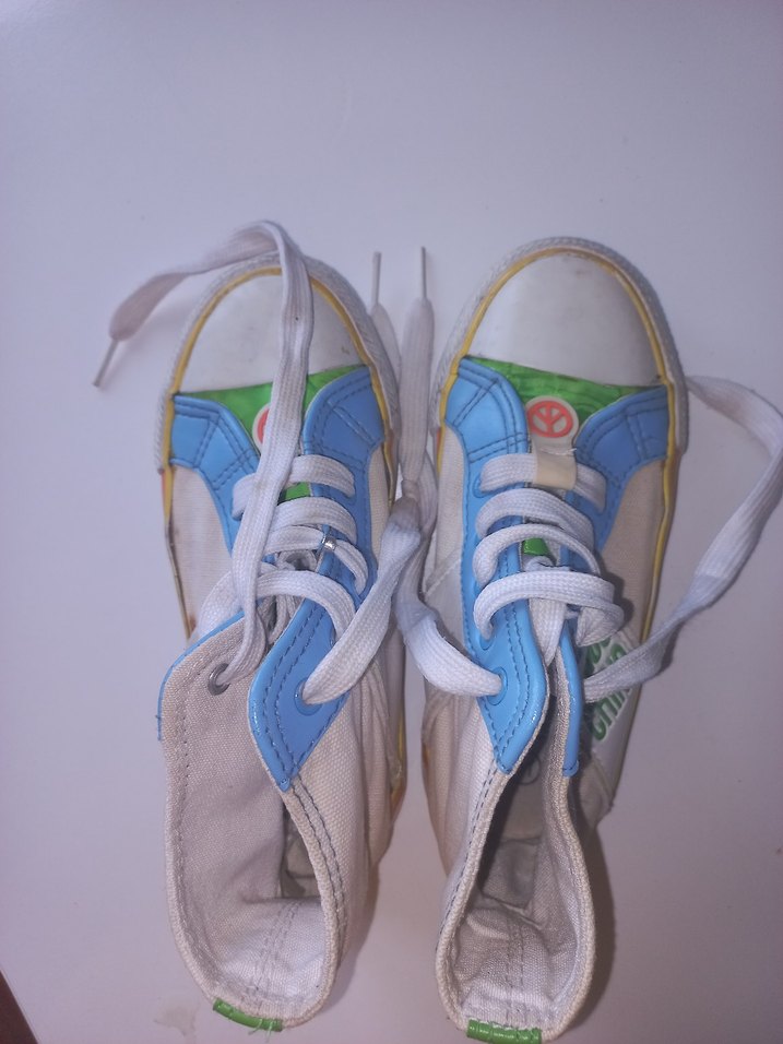 Beyaz Erkek Çocuk Spor Ayakkabı Velcro - Görsel 3