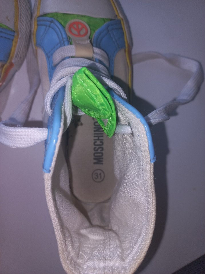 Beyaz Erkek Çocuk Spor Ayakkabı Velcro - Görsel 2