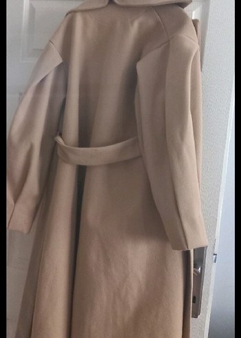 Bej Uzun Kesim Kadın Kaban - Görsel 2