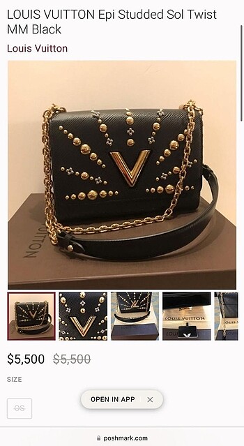 Louis Vuitton Louis Vuitton Epi Studded Sol Twist