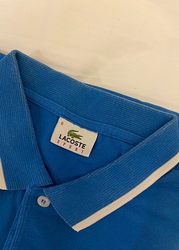 xl Beden Lacoste Mavi Polo Yaka Erkek Tişört