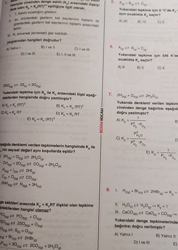 Beden Renk AYT Kimya Soru Bankası 5 Deneme Sınavlı