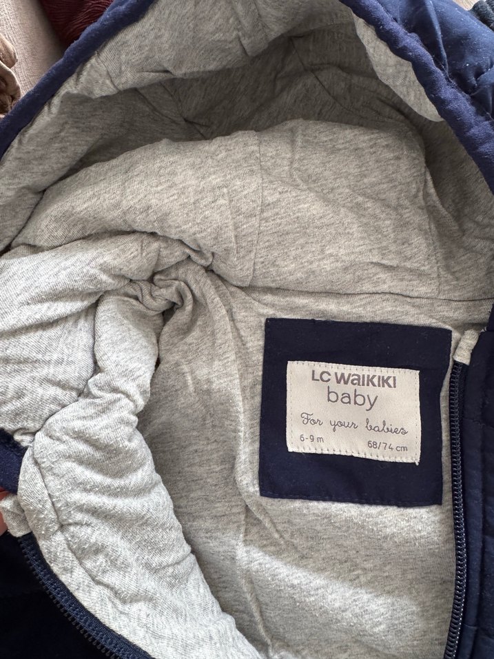 Koyu Mavi Fermuarlı Bebek Tulumu - Görsel 2