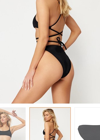 Siyah Bağcıklı  Bikini - Görsel 2