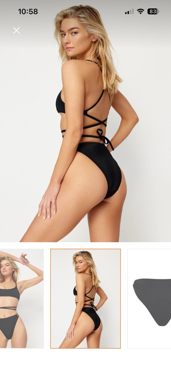 Siyah Bağcıklı  Bikini - Görsel 2