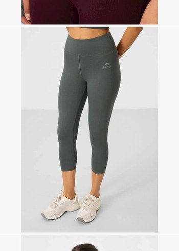 Diğer Yüksek Bel Kapri-Crop Slim Fit Kadın Tayt