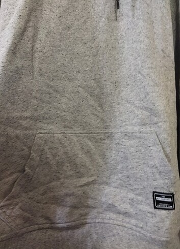 xl Beden Gri kapusonlu sweatshirt 