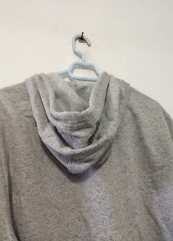 xl Beden gri Renk Gri kapusonlu sweatshirt 