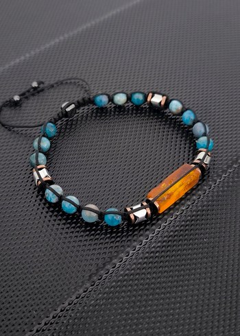 Natürel Damla Kehribar-APATİT Doğaltaş Bileklik - Görsel 6