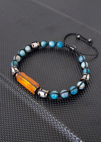 Natürel Damla Kehribar-APATİT Doğaltaş Bileklik - Görsel 5