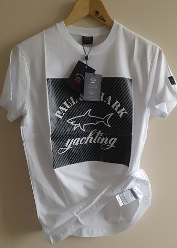 Paul Shark Baskılı Beyaz Erkek Tişört