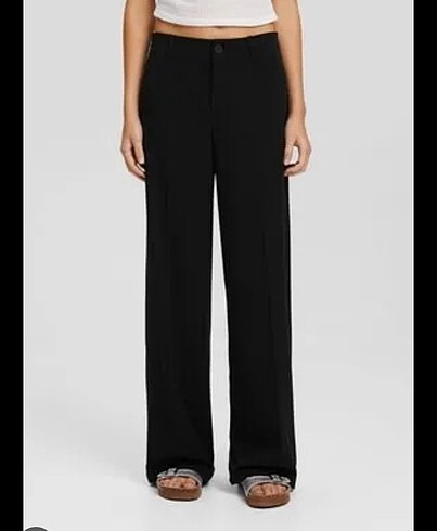 Bershka siyah kumaş pantolon
