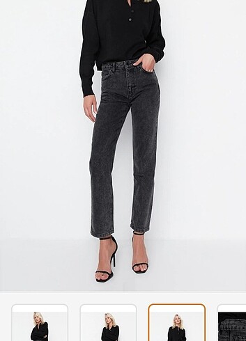 antrasit yüksek bel bootcut jean