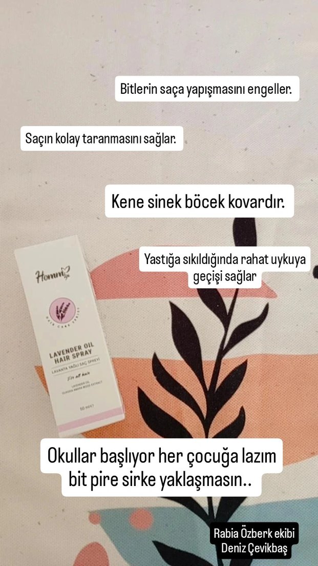 Homm Lavender Yağlı Saç Spreyi 60 ml - Görsel 3