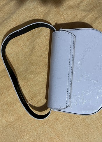 Minimalist Beyaz Deri Kadın Çanta - Görsel 2