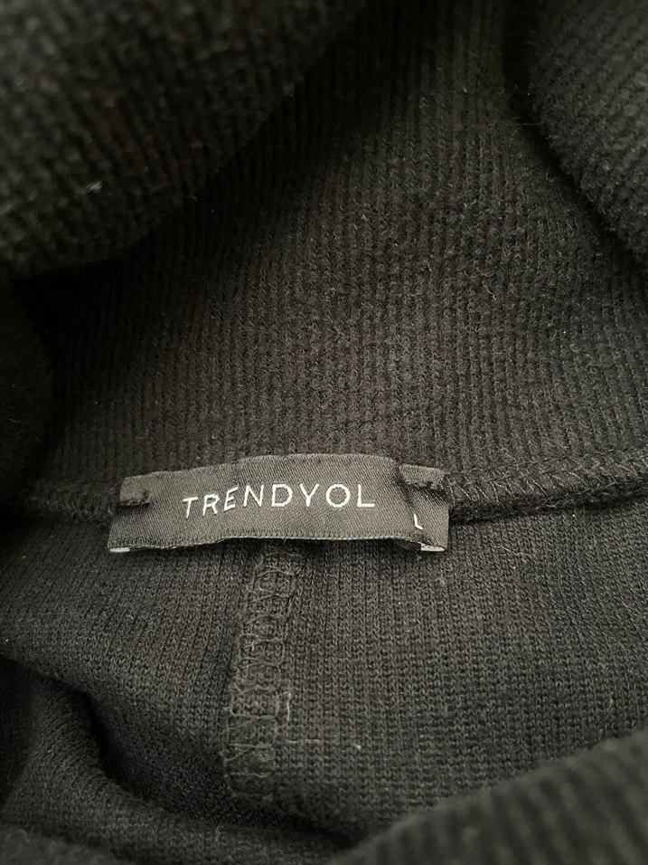 Siyah Boğazlı Kısa Kollu Hamile Tişört - Görsel 4