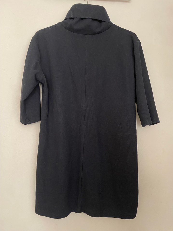 Siyah Boğazlı Kısa Kollu Hamile Tişört - Görsel 3