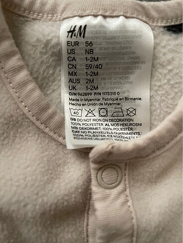 3 Ay Beden H&M BEBEK TULUM