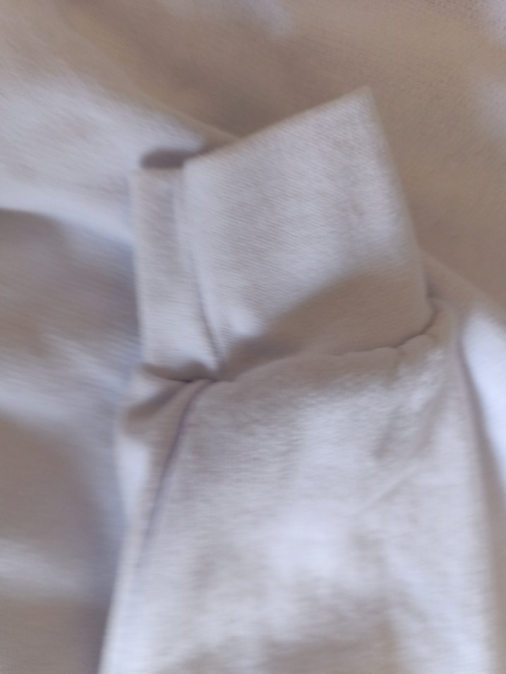 Beyaz Kadın Oversize Pamuklu Sweatshirt - Görsel 3