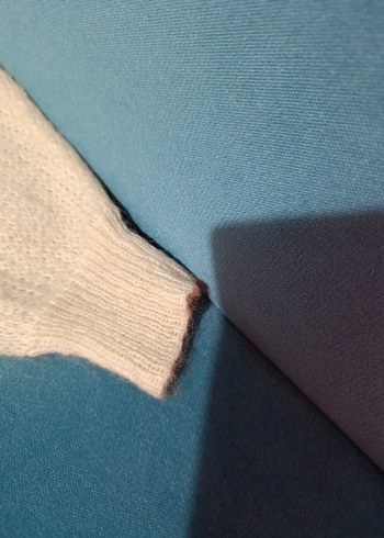 Beyaz Örgü Kadın Hırka - Görsel 5