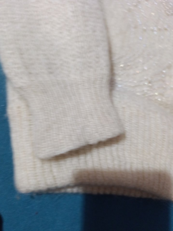 Beyaz Örgü Kadın Hırka - Görsel 4