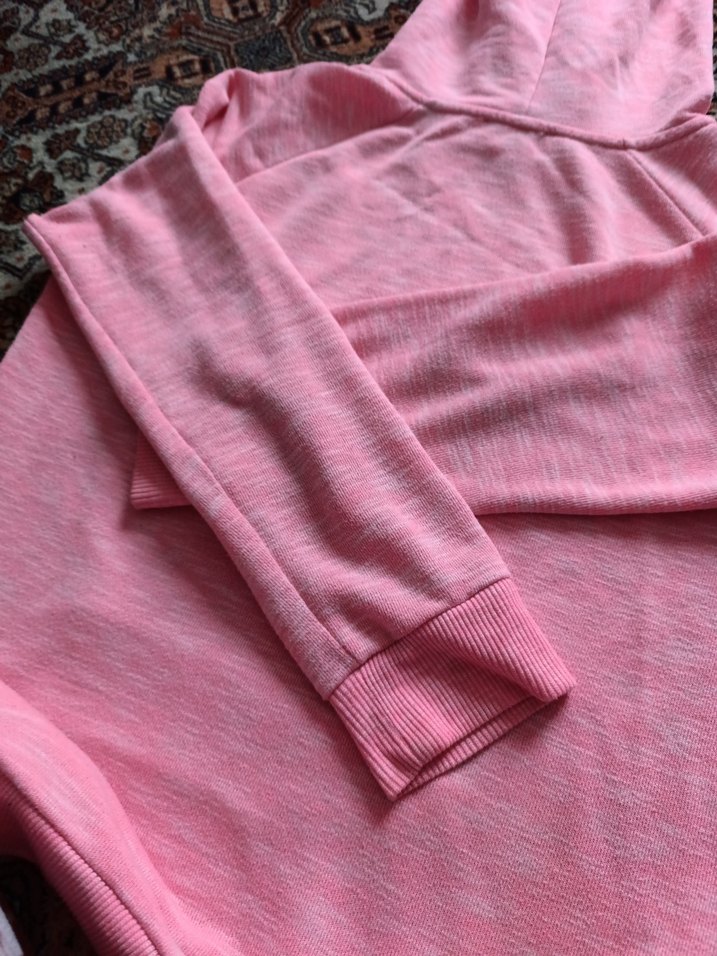 Pembe Kapüşonlu Kadın Sweatshirt - Görsel 5