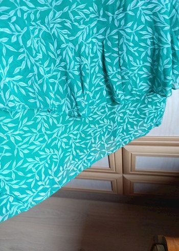 Yeşil Renkli Bohem Uzun Elbise - Görsel 4